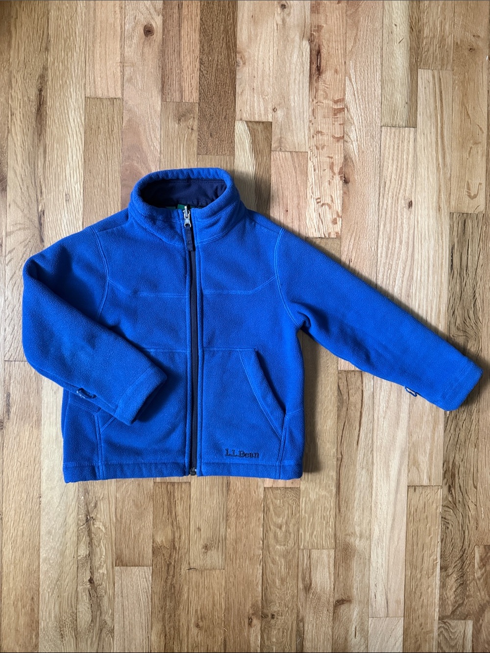 L.L. Bean Bright Blue Kids Full-Zip Fleece Jacket